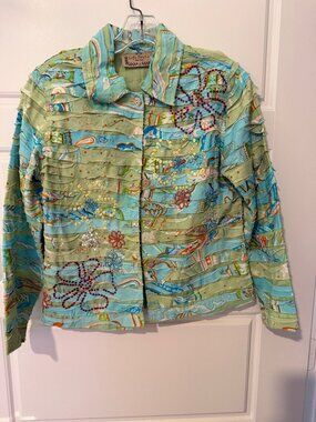 Life Style Petite Embroidered Jacket Size PP